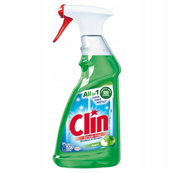 Clin Płyn do Mycia Szyb I Luster Jabłko 500ml
