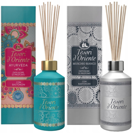 Tesori D'Oriente Patyczki Zapachowe Białe Piżmo Ayurveda Mix 2x200ml