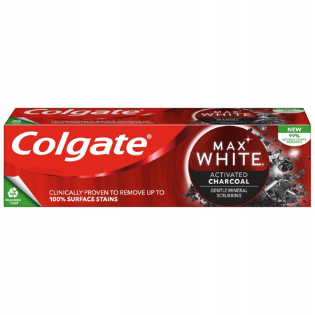 Colgate Max White Charcoal Pasta do Mycia Zębów 75 ml