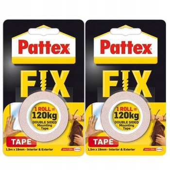 Pattex FIX Dwustronna Taśma Montażowa 120 kg x2