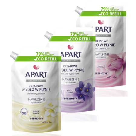 Apart Mydło Creamy Care w Płynie Zapas 400ml x3