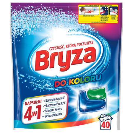 Bryza Caps 4w1 Kapsułki do Prania Koloru 40szt X2