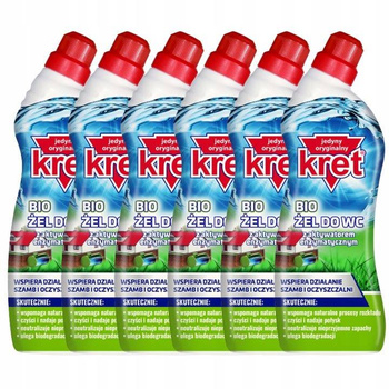 Kret BIO Żel do WC Aktywator Enzymatyczny 750g x6