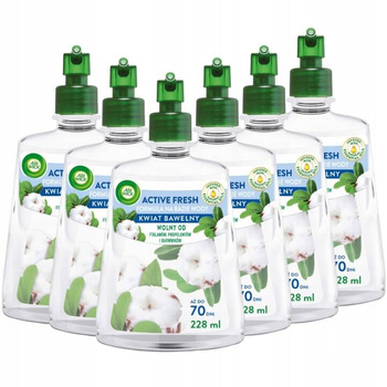 Air Wick Active Fresh Kwiat Bawełny Odświeżacz Powietrza Wkład 6x228ml