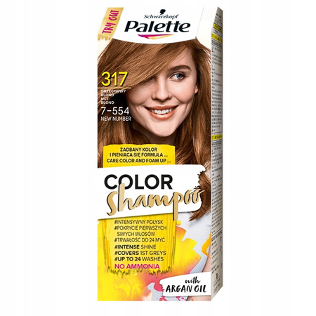 Palette Szampon Koloryzujący 317 Orzechowy Blond x2