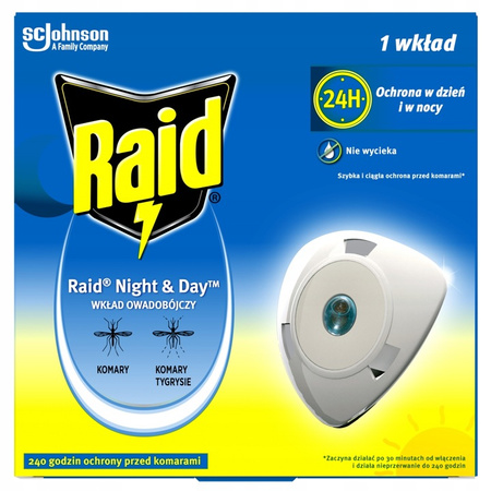 Raid Night&Day Wkład do Automatu Owadobójczego Przeciw Muchom Komarom