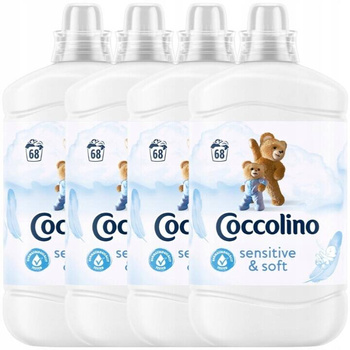 Coccolino Sensitive Płyn do Płukania Tkanin Fresh & Soft 4x1,7L 272 prań