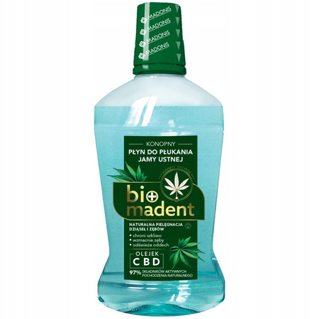 Bio Madent Konopny Płyn do Płukania Jamy Ustnej CBD 500 ml