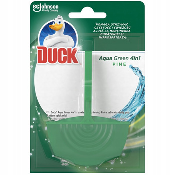 Duck Aqua Green Zawieszka do Czyszczenia Toalet WC 4w1 Bryza Sosna 36g