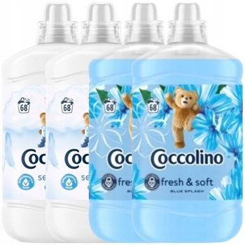 Coccolino Płyn do Płukania Tkanin Fresh & Soft Zestaw Mix 4x1,7L 272 pr