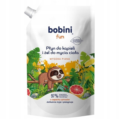 Bobini Płyn Kąpieli Truskawka Cytrus MIX 500ml x2