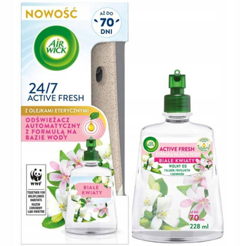 Air Wick Active Fresh Białe Kwiaty Komplet Zestaw + 1 Wkład