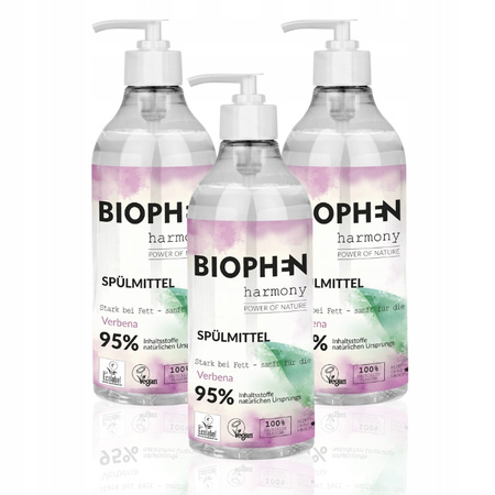 Biophen Płyn do Mycia Naczyń Vegan 480ml DE x3