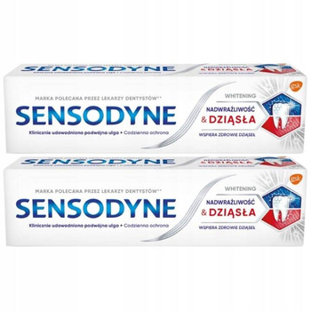 Sensodyne Nadwrażliwość White Pasta do Zębów 2x75ml