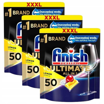 FINISH ULTIMATE LEMON Tabletki do zmywarki 50 x3