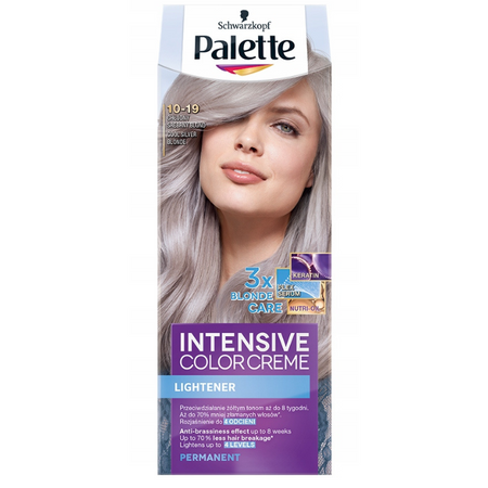 Palette Farba do włosów 10-19 Chłodn Srebrny Blond x2