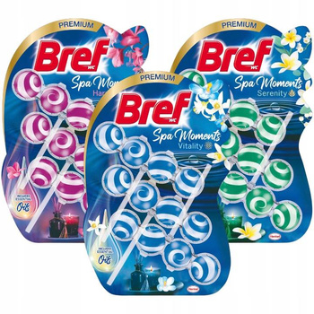 Bref Spa Moments Zawieszka Kostka do WC Mix 9x50g