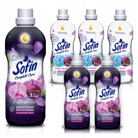 SOFIN Płyn do Płukania Tkanin Zestaw MIX 800ml x 6 sztuk