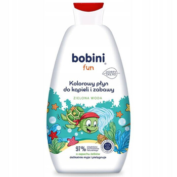 Bobini Płyn do Kąpieli dla Dzieci Barwiący Wodę na Zielono Maxi Piana 500ml