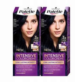 Palette Farba do włosów C1 (1-1) Granatowa Czerń x2