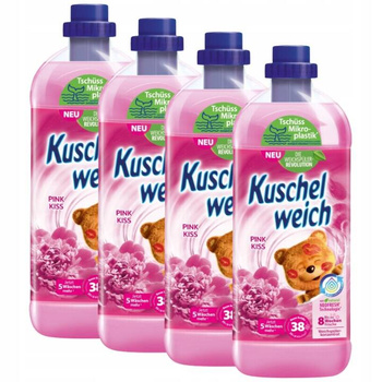 Kuschelweich Pink Kiss Płyn do Płukania 1L 38pr x4