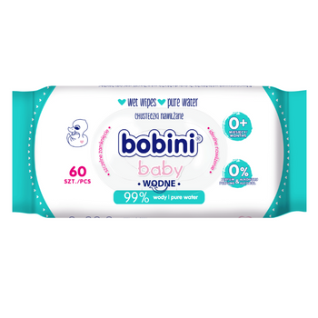 Bobini Baby Chusteczki Nawilżane Wodne 60sztk
