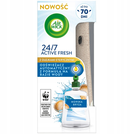 Air Wick Active Fresh Odświeżacz Powietrza Komplet Morska Bryza 228ml