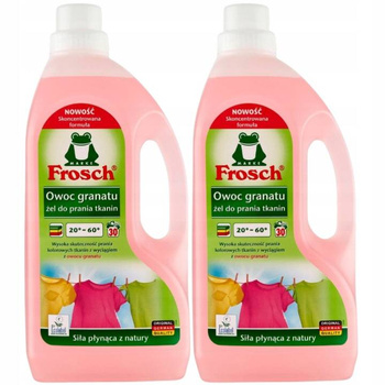 Frosch Żel do Prania Tkanin Owoc Granatu 2x1,5L 60pr