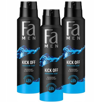 Fa Men Kick Off 48h dezodorant w sprayu 150ml x3