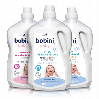 Bobini Płyn do prania do płukania tkanin dla dzieci 7,5l 70 prań + 71 pł