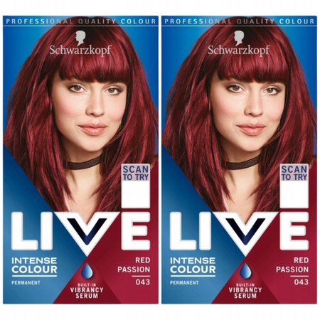 Schwarzkopf Live Farba do Włosów Red Passion 043 x2