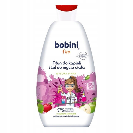 Bobini Fun Płyn do Kąpieli dla Dzieci Jabłko 500ml