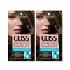 Gliss Color Farba do włosów natur. jasny brąz 6-0 x2