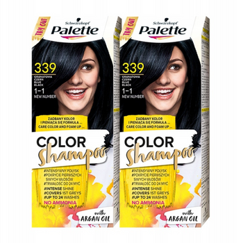 Palette Szampon Koloryzujący 339 Granatowa Czerń x2