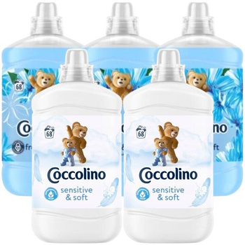 Coccolino Płyn do Płukania Tkanin Fresh & Soft Zestaw Mix 5x1,7L 340 pr