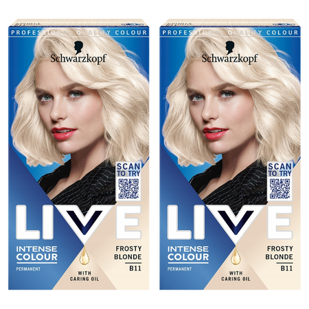 Schwarzkopf Live B11 Farba do Włosów Frosty Blonde x2