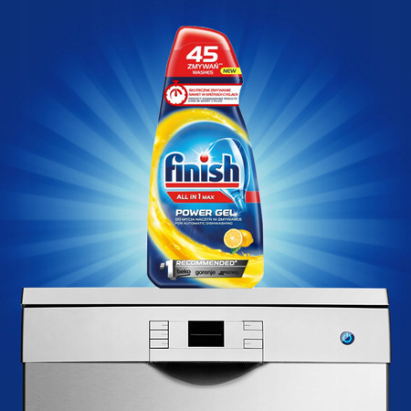 Finish All in 1 Max Power Gel Żel do Zmywarki Lemon 900 ml