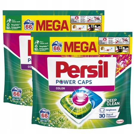 Persil Power Caps Kapsułki do Prania Koloru 66 szt x2