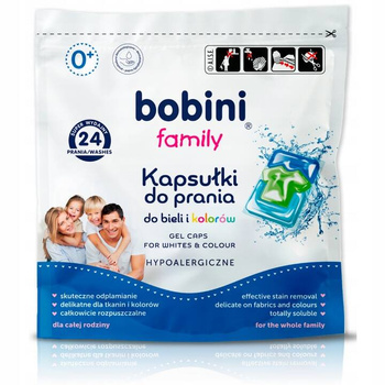 Bobini Family Kapsułki do Prania Uniwersalne 24 pr