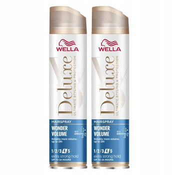 Wella Deluxe Wonder Volume Lakier do Włosów 250ml x2