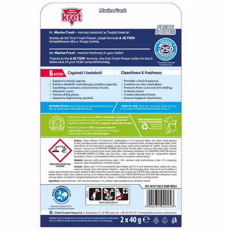 Kret do WC Marine Fresh Citrus Fresh 2x40g x2