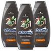 Schauma Szampon MEN Sports Wzmacniający 400ml x3