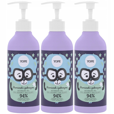 Yope Naturalny Żel pod Prysznic dla Dzieci Rumianek i Pokrzywa 3x400ml