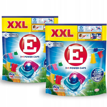 E Power Caps Kapsułki do Prania Koloru i Ciemnych Tkanin XXL 48 pr x2