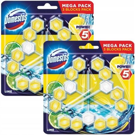Domestos Power 5 Kostka Toaletowa Lime 6x55g