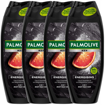 Palmolive Men Energising Orzeźwiający Żel pod Prysznic 3w1 4x500ml