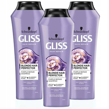 Gliss Blond Perfect Szampon do Włosów 250ml x3