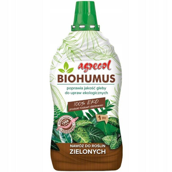 Agrecol Biohumus Nawóz Wieloskładnikowy do Roślin Zielonych Agrecol Płyn 1l