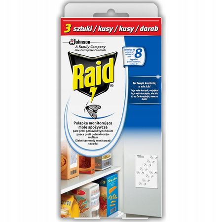 Raid Pułapka Monitorująca Obecność Moli Spożywczych 3 sztuki