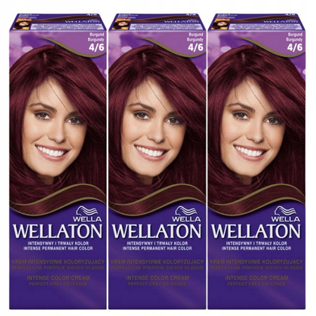 Wellaton Krem Koloryzujący Burgund 4/6 x3